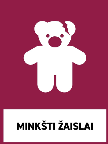Sugadinti minkštieji žaislai