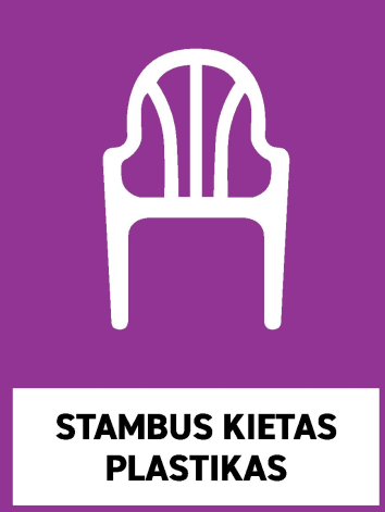 Stambus kietas plastikas