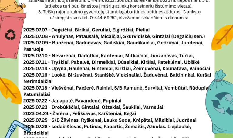 Telšių rajono savivaldybės gyventojų žiniai