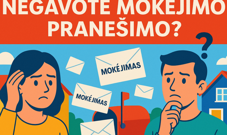 Negavote mokėjimo pranešimo už atliekas?