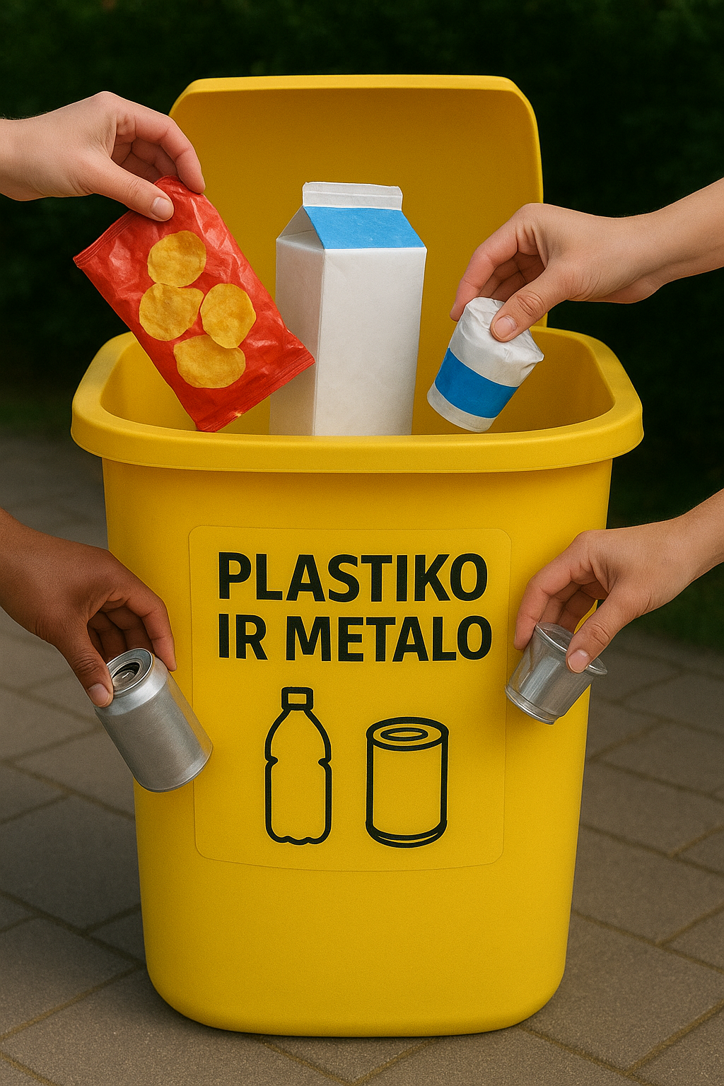 PLASTIKO IR METALO PAKUOČIŲ KONTEINERIAI