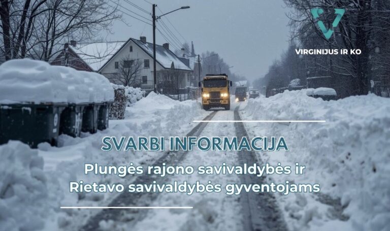 Svarbi informacija dėl pakuočių ir stiklo atliekų išvežimo Plungės rajono ir Rietavo savivaldybėse